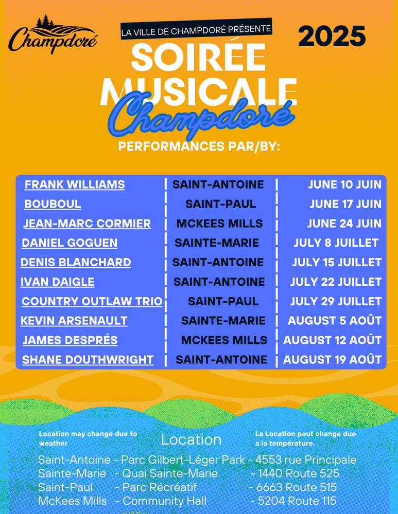 Soirée Musicale Champdoré 2025